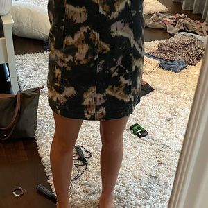 Black free people skirt with splotched colors